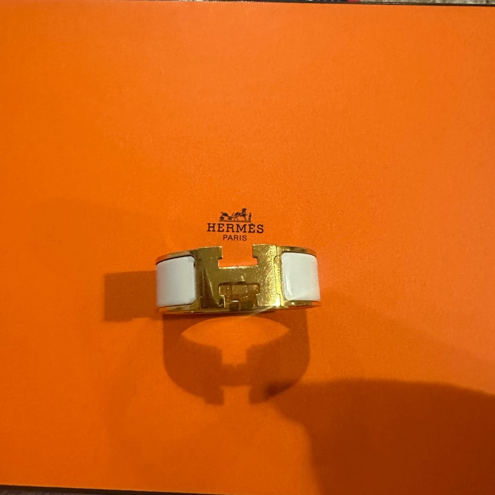 Hermes Bracelet White and Gold